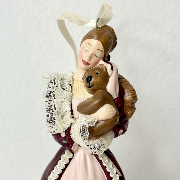 Hallmark Keepsake 2001 Victorian Barbie with Cedric‎ Bear Christmas Ornament - Picture 3 of 5
